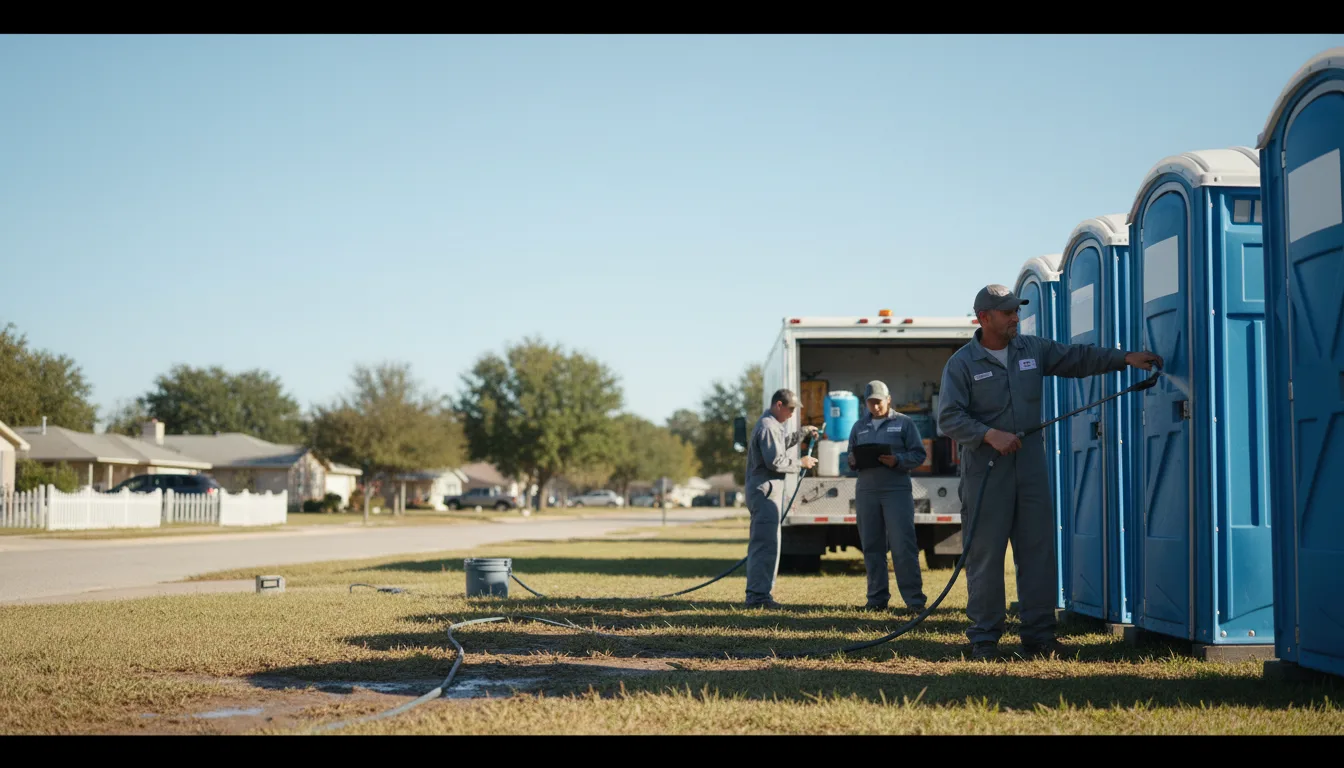 Long-Term Portable Toilet Rental in Pledger, TX near me